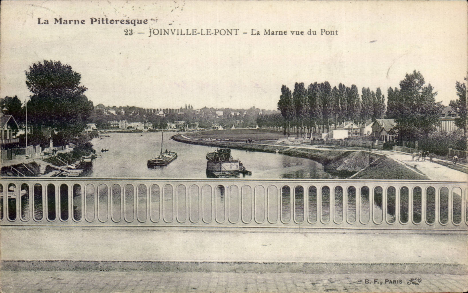 La Marne Pittoresque — Joinville-le-Pont — La Marne vue du Pont — B.F., Paris