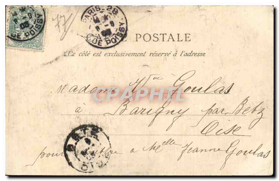 Fontainebleau — École d'application, logement des élèves — n°90 — Rückseite