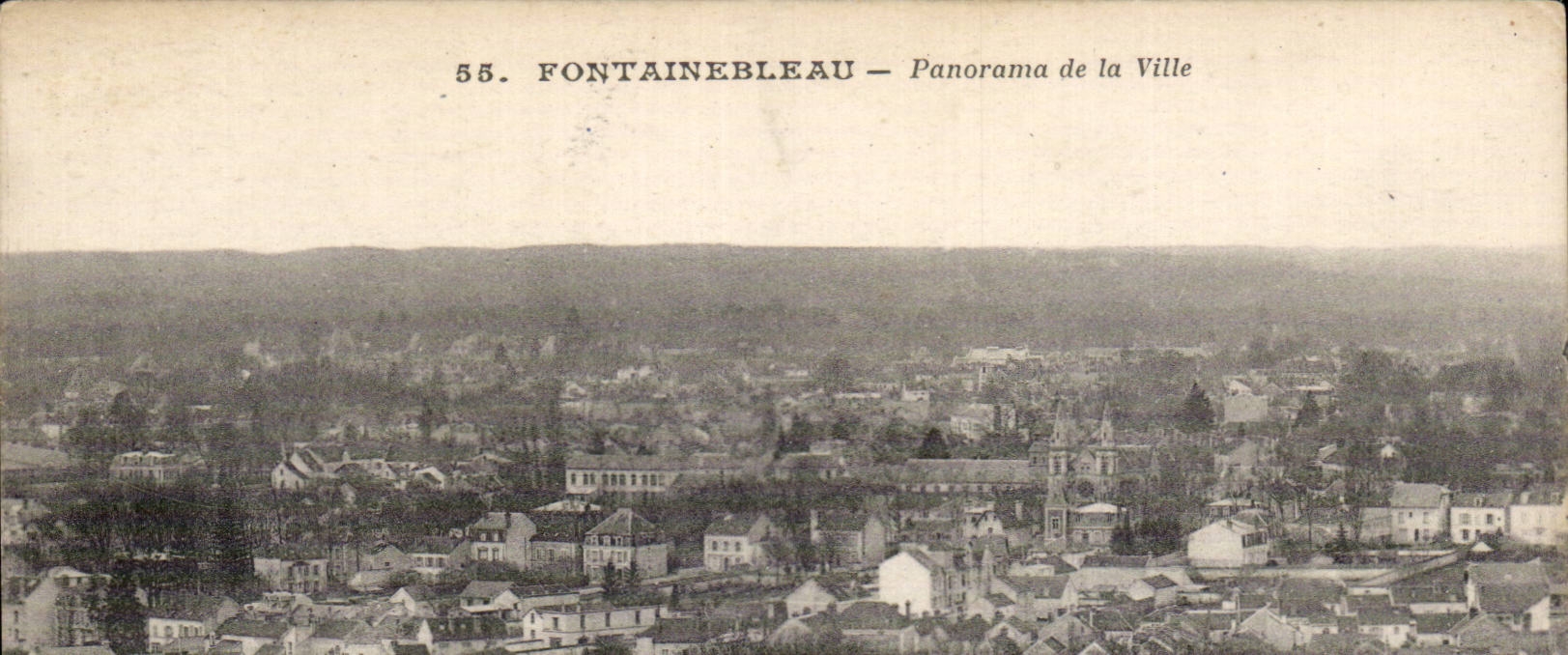 Fontainebleau — Panorama der Stadt — Verlag: 55. Fontainebleau