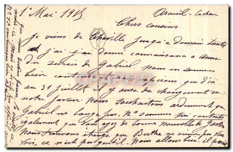 CPA Fantaisie Fleurs Muguet porte bonheur — Rückseite