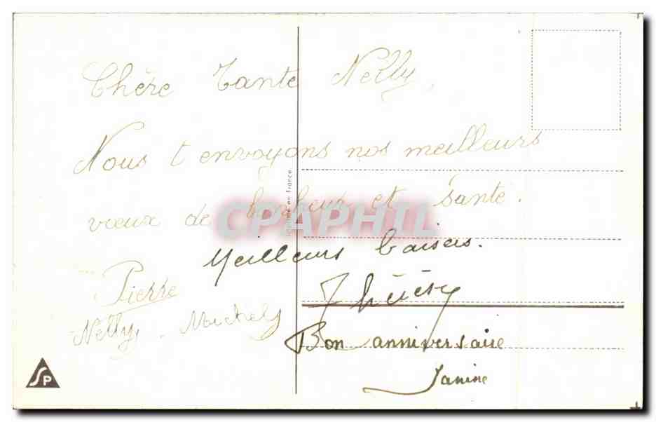 CPA Fantaisie Fleurs Muguet Porte bonheur — Verso