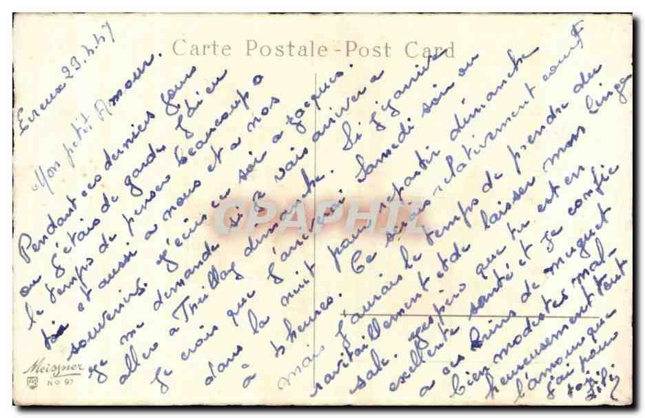 CPA Fantaisie Fleurs Muguet Porte bonheur — Back