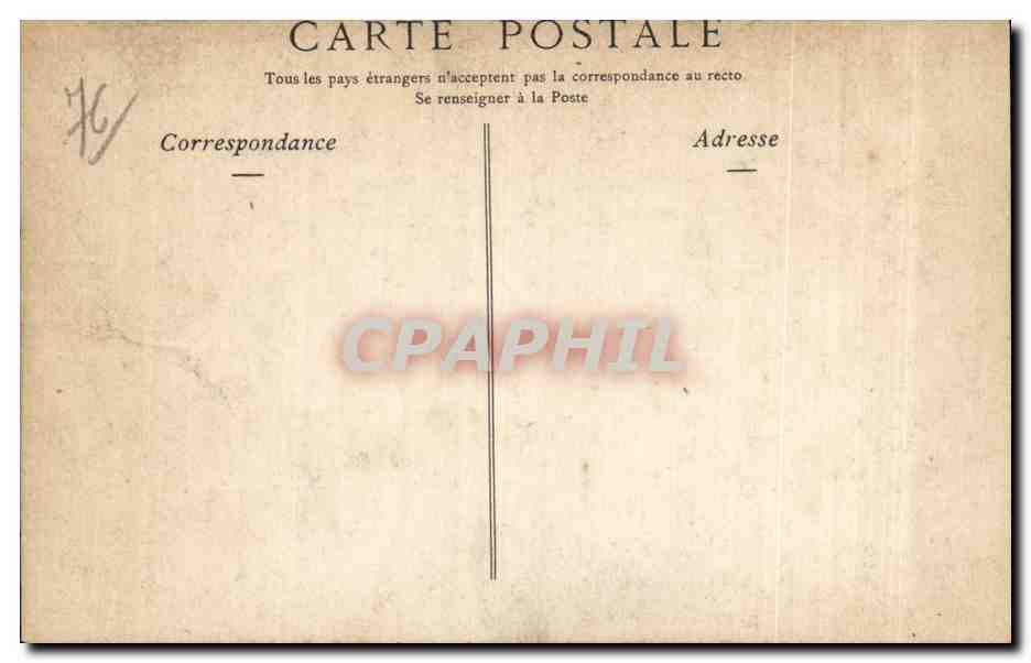 CPA Rouen Folklore costume — Verso