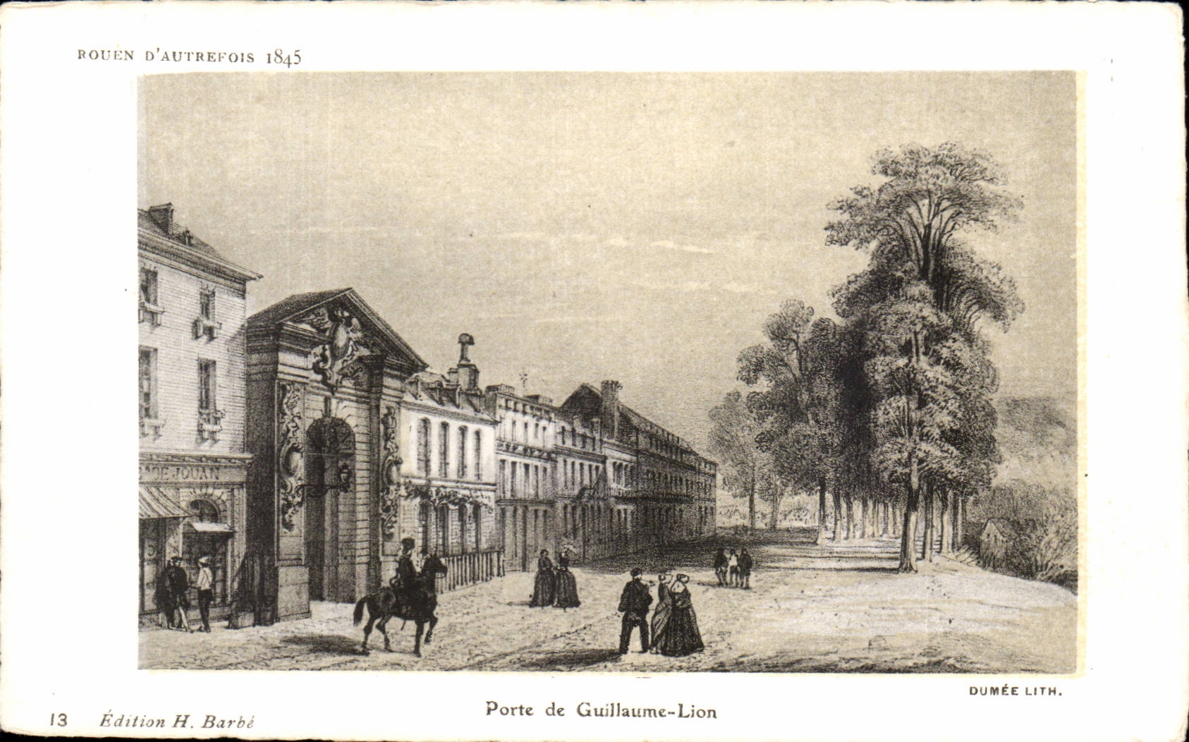 CPA Rouen Porte de Guillaume Lion 1845