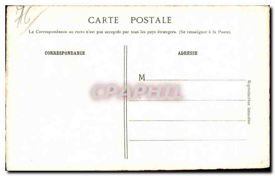 CPA Rouen Porte de Guillaume Lion 1845 — Rückseite