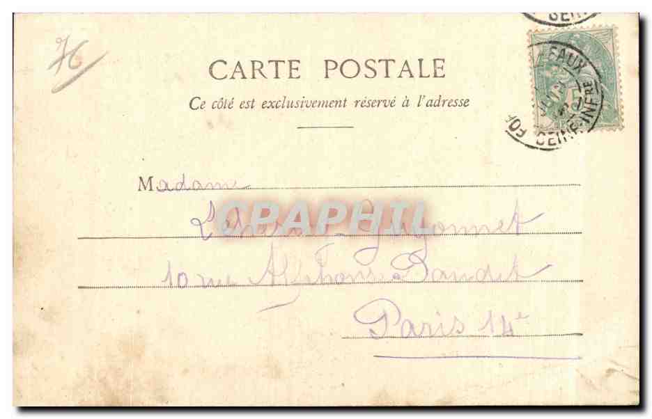 CPA Forges les Eaux Pont rustique sur l Andelle dans le parc de l etablissement thermal — Rückseite