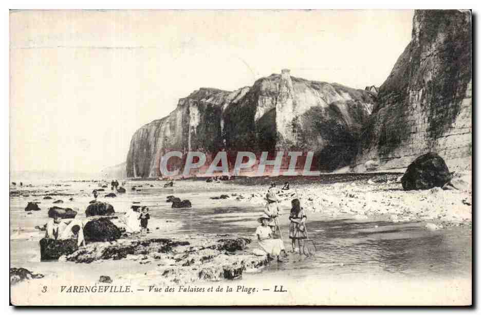 CPA Varengeville Vue des falaises et de la plage 