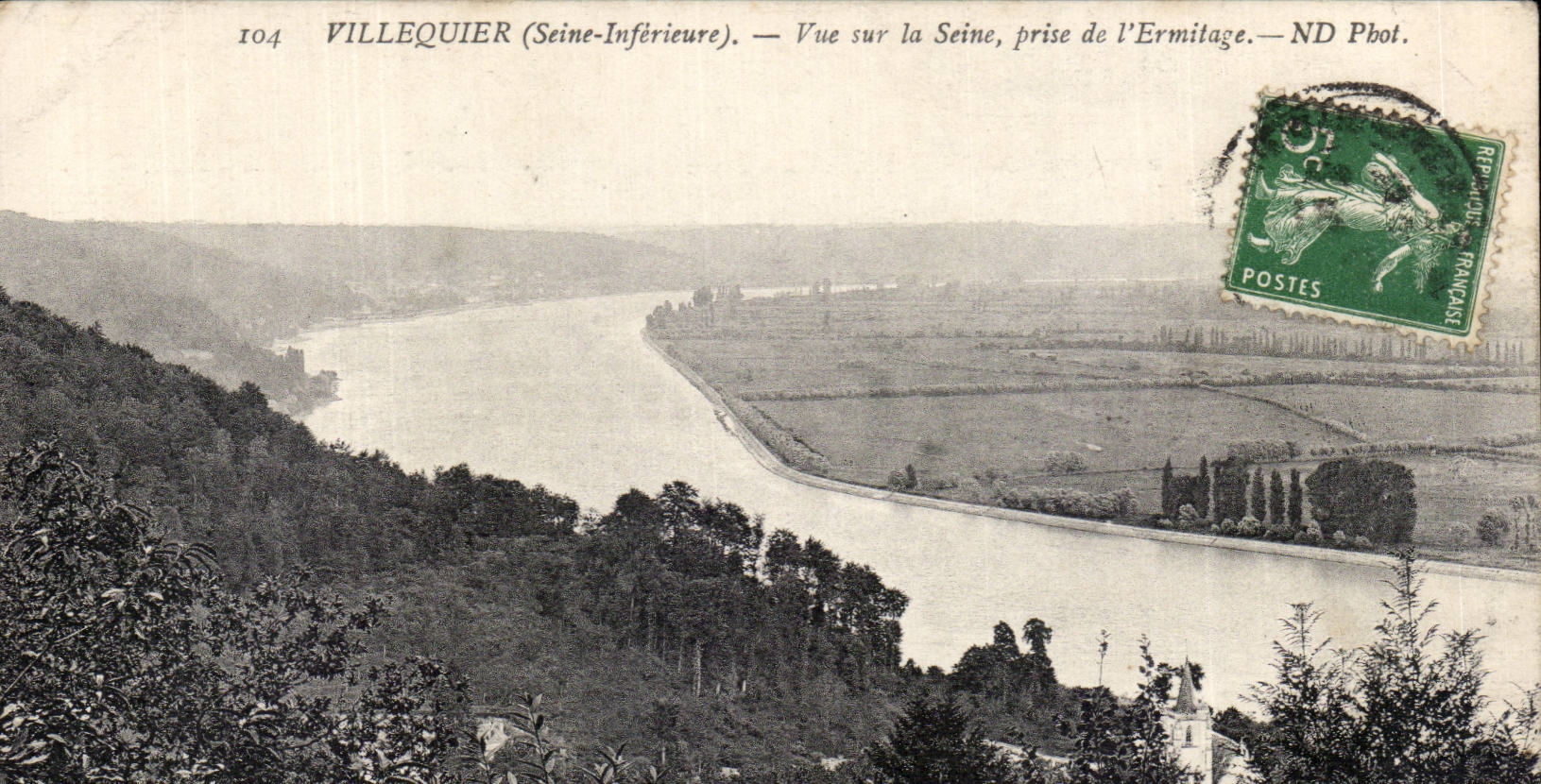 CPA Villequier Vue sur la Seine prise de l ermitage