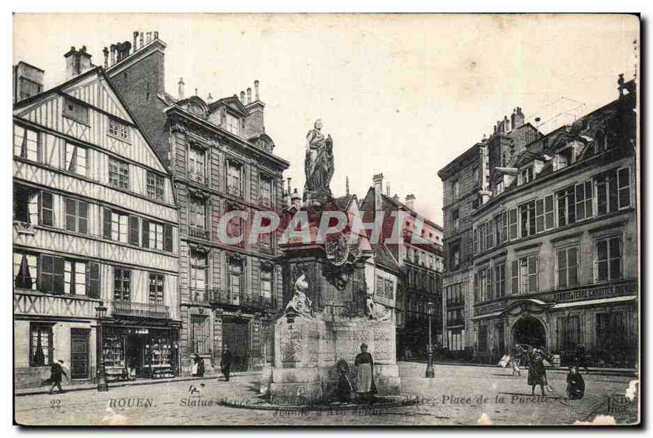 CPA Rouen Statue 