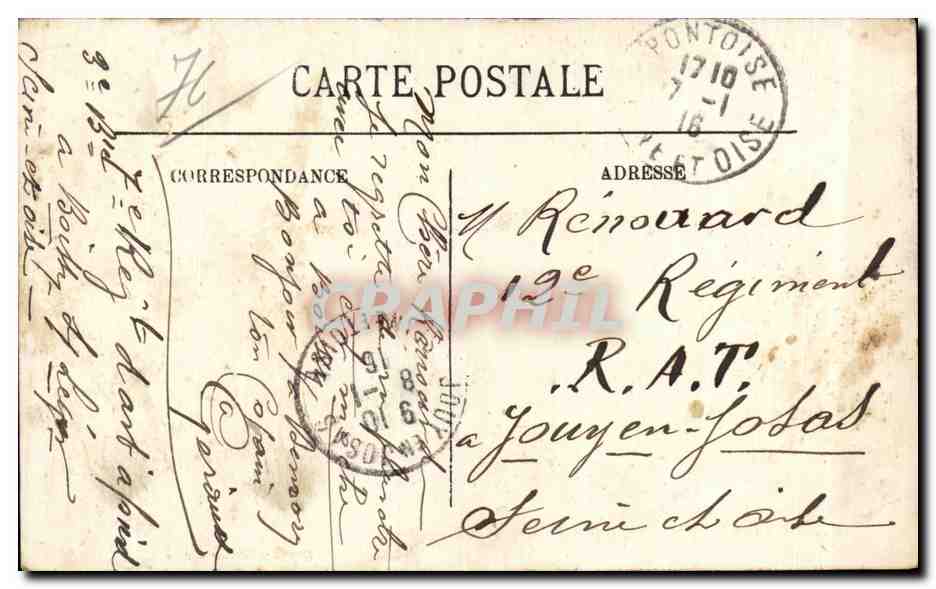 CPA Dieppe Les tourelles et rue aguado — Rückseite