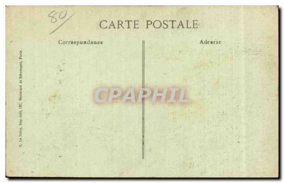 CPA Militaria Retraite des allemands Peronne Les ruines  — Back