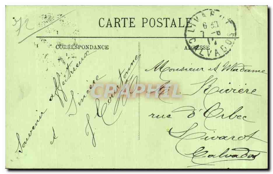 CPA Le Mans La caisse d Epargne et le boulevard Levasseur — Rückseite