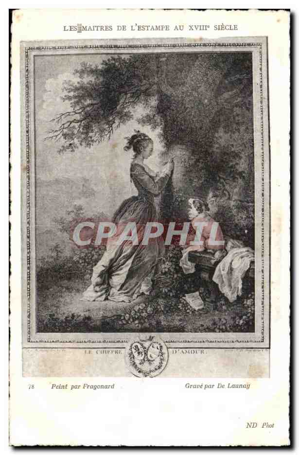 CPA Fantaisie Maitres de l estampe du 18eme Fragonard De Launay