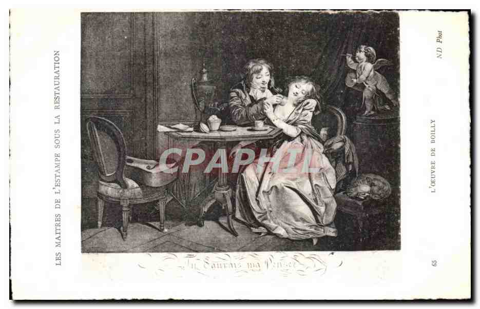 CPA Fantaisie Maitres de l estampe sous la Restauration Boilly 