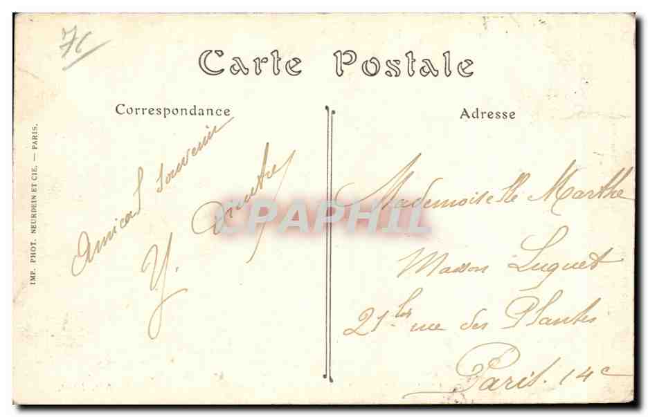 CPA Le Havre la plage et la Heve — Rückseite