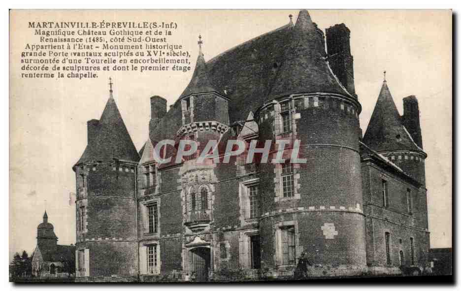CPA Martainville Epreville Chateau gothique