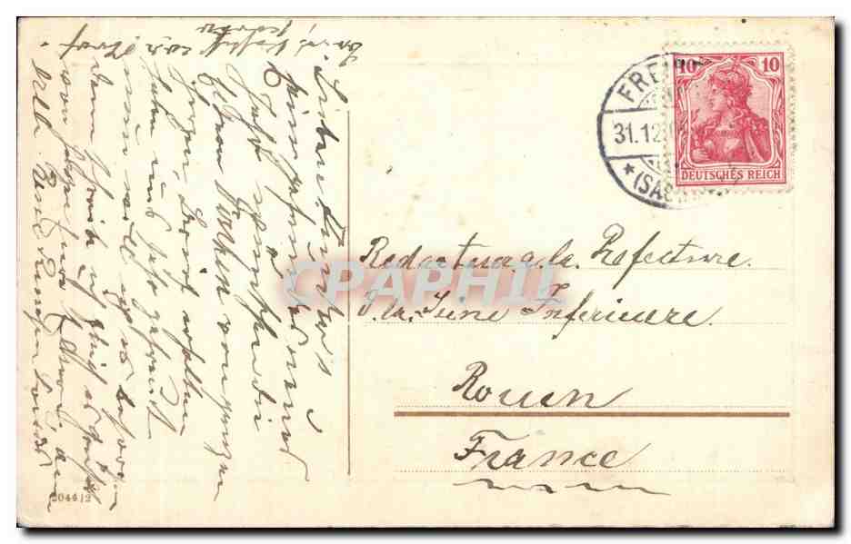 Fetes - Voeux - Die besten Wunschen zum neuen Jahr - trefle - four leaf clover - porte bonheur - CPA  — Verso