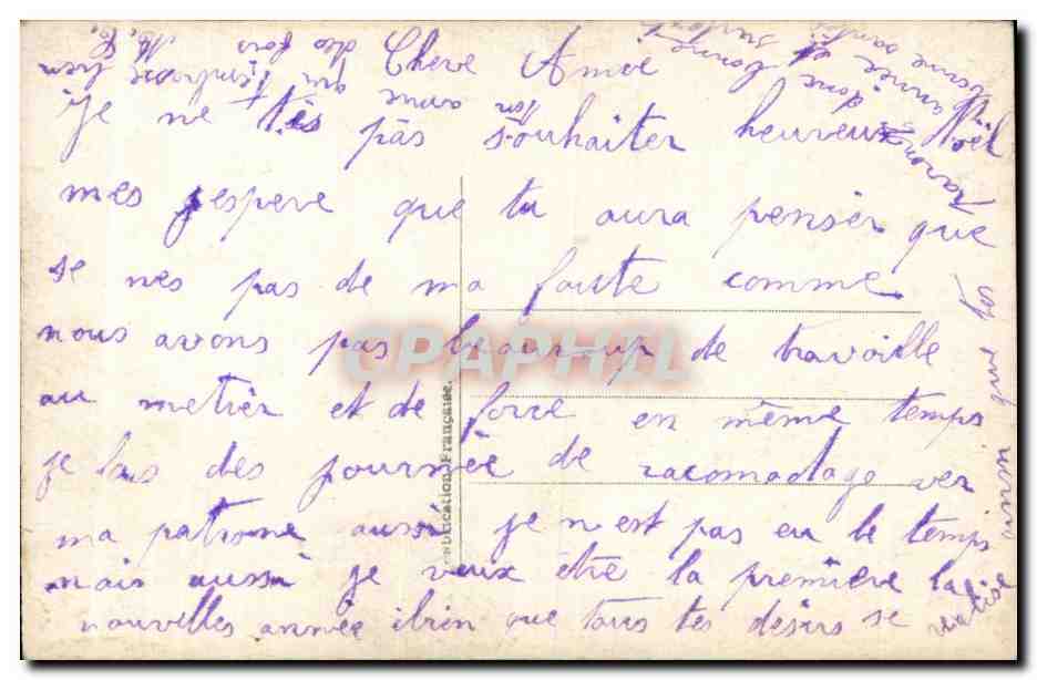 Fetes - Voeux - Bonne Annee - houx - holly - CPA  — Verso