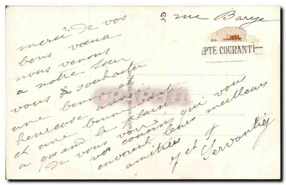 Fetes - Voeux - Bonne Anne - houx - holly - CPA  — Rückseite