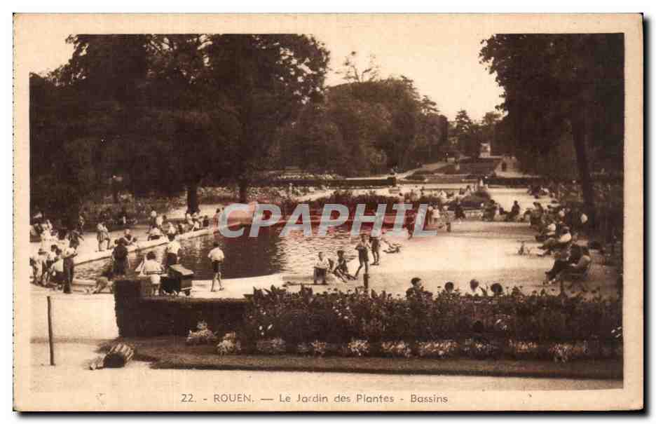Rouen - Le Jardin des Plantes Bassins - CPA 