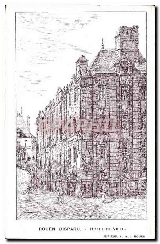 Rouen Disparu - L Hotel de Ville - CPA 