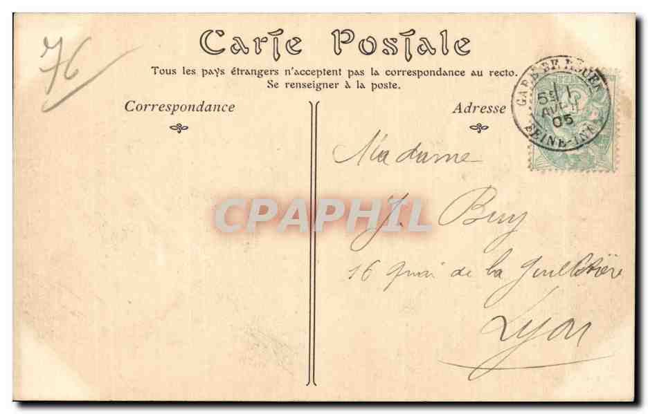 Rouen - Ancien Pont Suspendu - CPA  — Rückseite