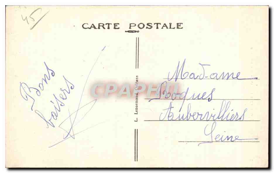 Montargis - Rue sur Peau - CPA  — Rückseite