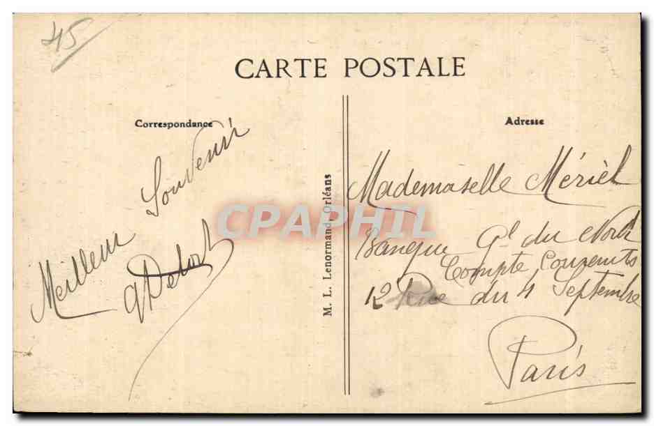 Gien - Vue Generale et la Loire - CPA  — Rückseite