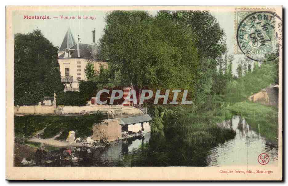 Montargis - Vue sur le Loing Lavoir - CPA 