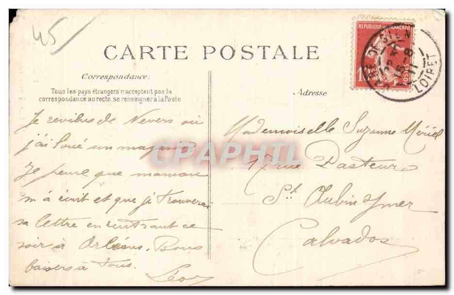 Gien - Le Puist a deux etages - CPA  — Rückseite