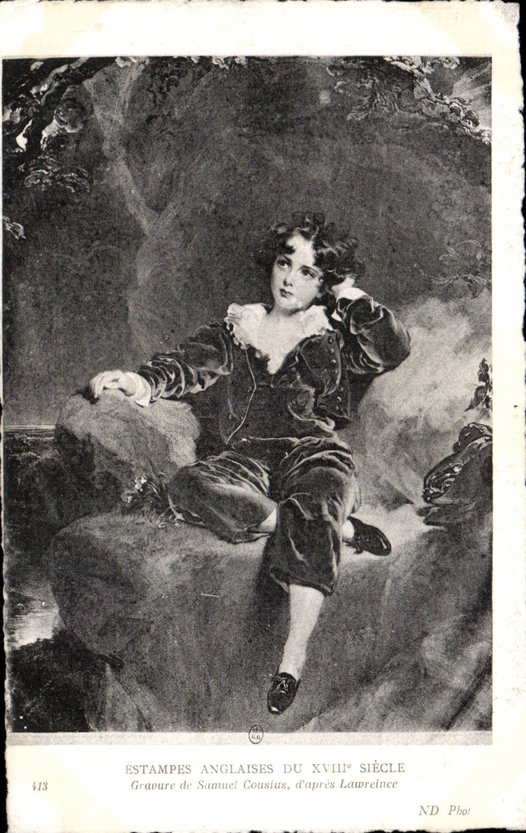 CPA Fantaisie Estampes anglaises du 18eme Samuel Cousias Lawrence