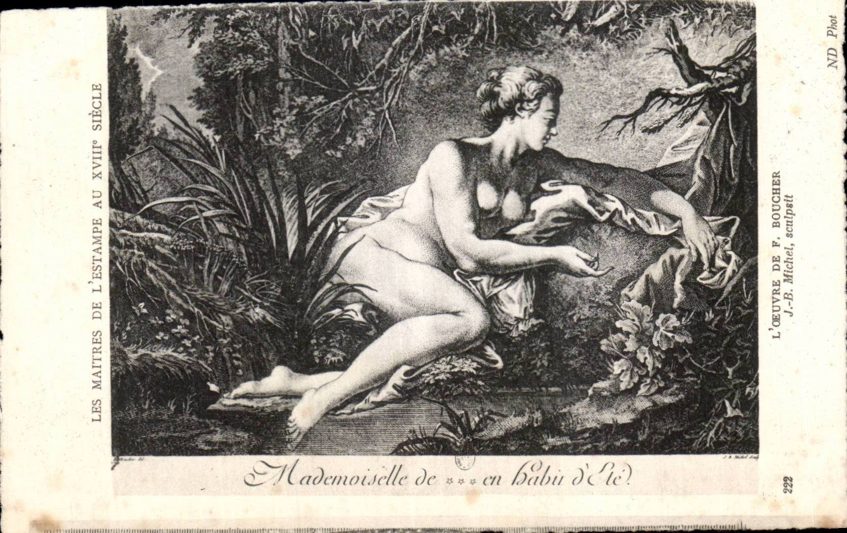 CPA Fantaisie Les maitres de l estampe au 18eme Boucher Michel