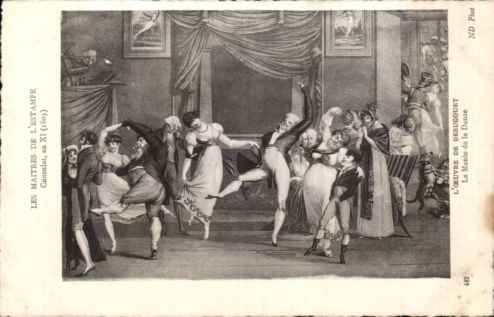 CPA Fantaisie Les maitres de l estampe Consulat an XI Debucourt La manie de la danse