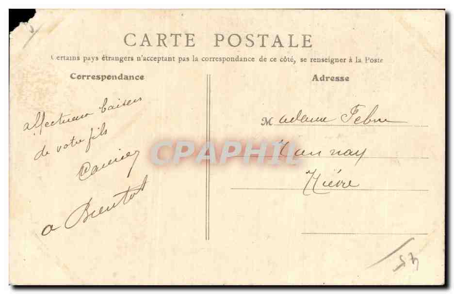CPA La Ferte Saint Aubin Notre Dame des Trays La chapelle — Rückseite