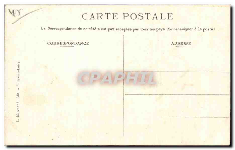 CPA Ouzouer sur Trezee Chateau de Pontchevron  — Rückseite