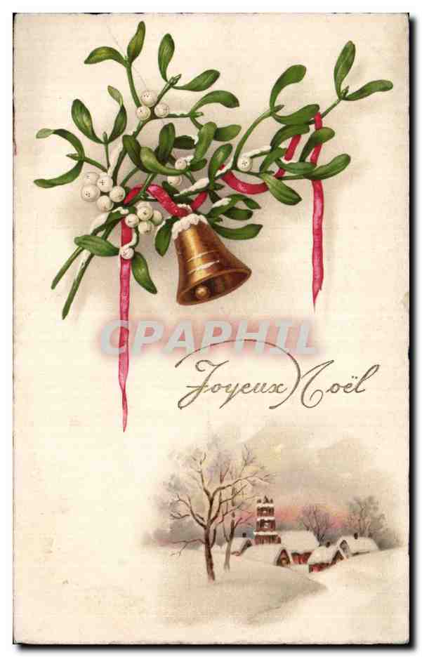 Fetes - Voeux - Joyeux Noel - houx - holly - CPA 