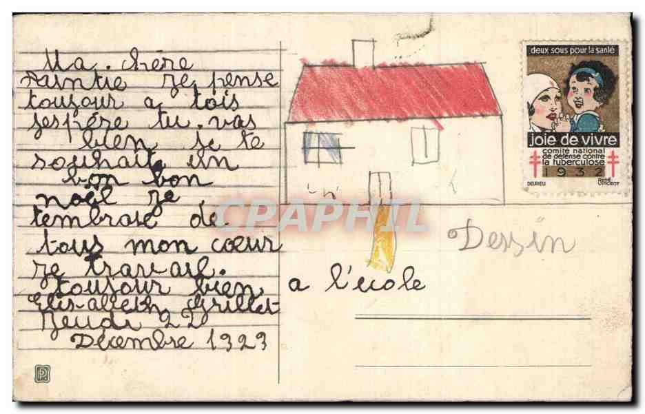 Fetes - Voeux - Joyeux Noel - houx - holly - CPA  — Rückseite