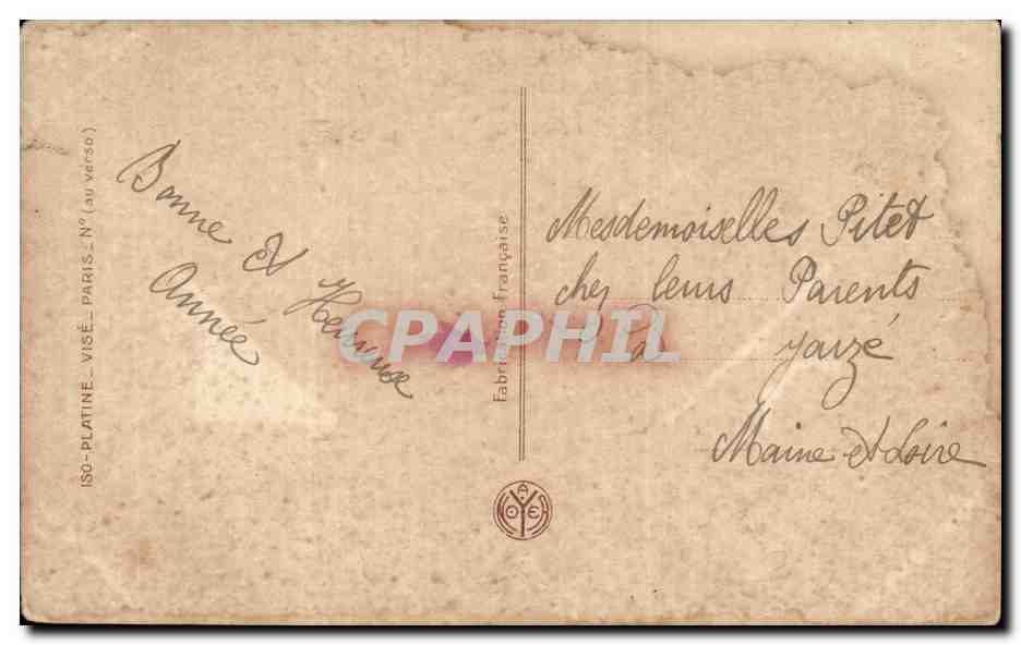 Fetes - Voeux - Bonne Annee - houx - holly - oiseau - bird - pensee - pansy - CPA  — Rückseite