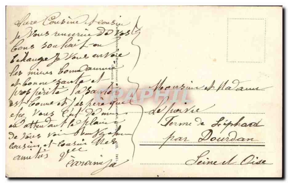 Fetes - Voeux - Bonne Annee - houx - holly Fer a cheval - CPA  — Rückseite