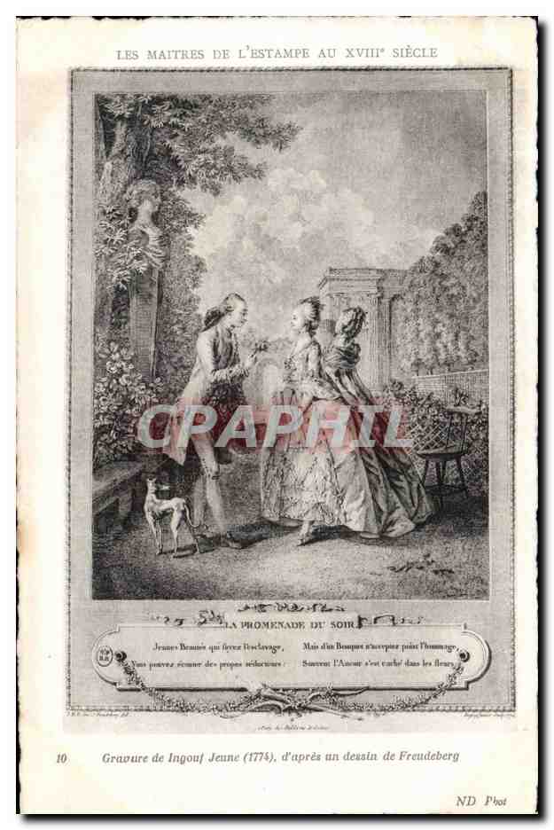 CPA Fantaisie Les Maitres de l estampe au 18eme Ingouf le jeune (1774) Freudeberg 