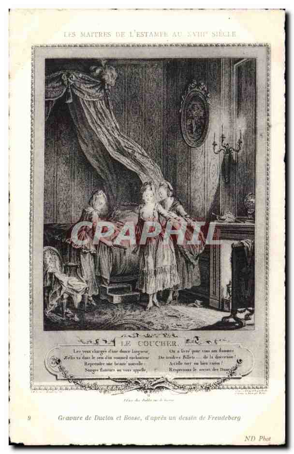 CPA Fantaisie Les Maitres de l estampe au 18eme Duclos et BosseFreudeberg 