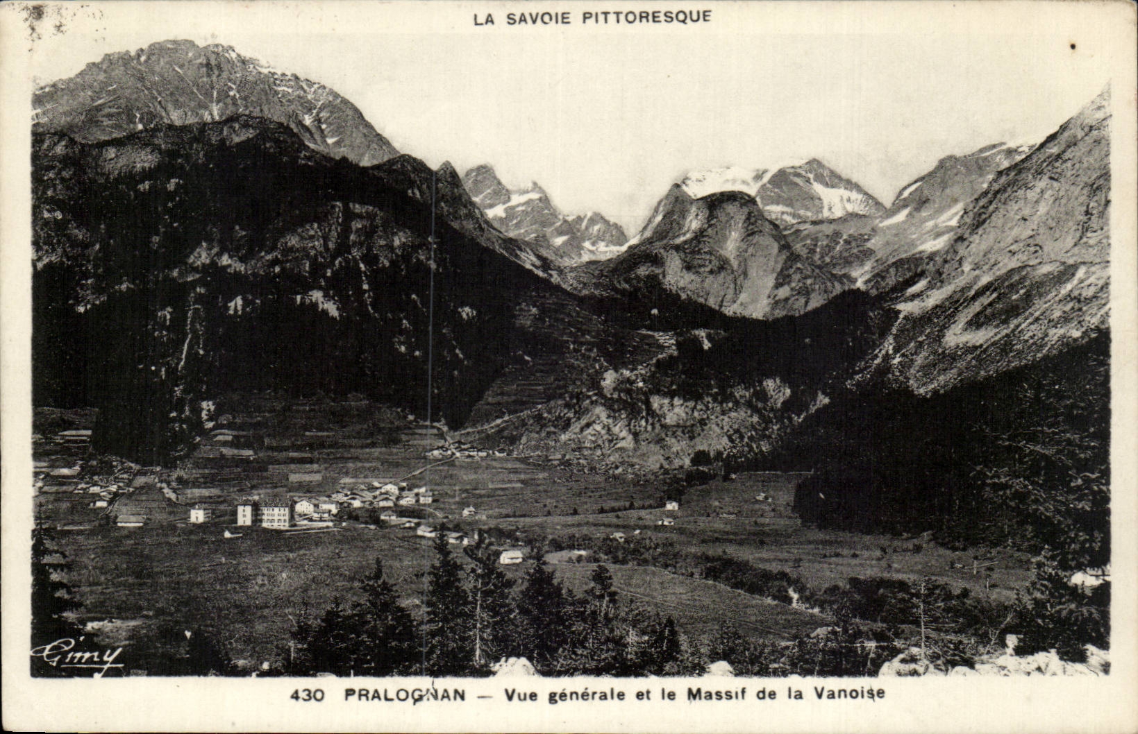 CPA Pralognan Vue generale et le massif de la Vanoise