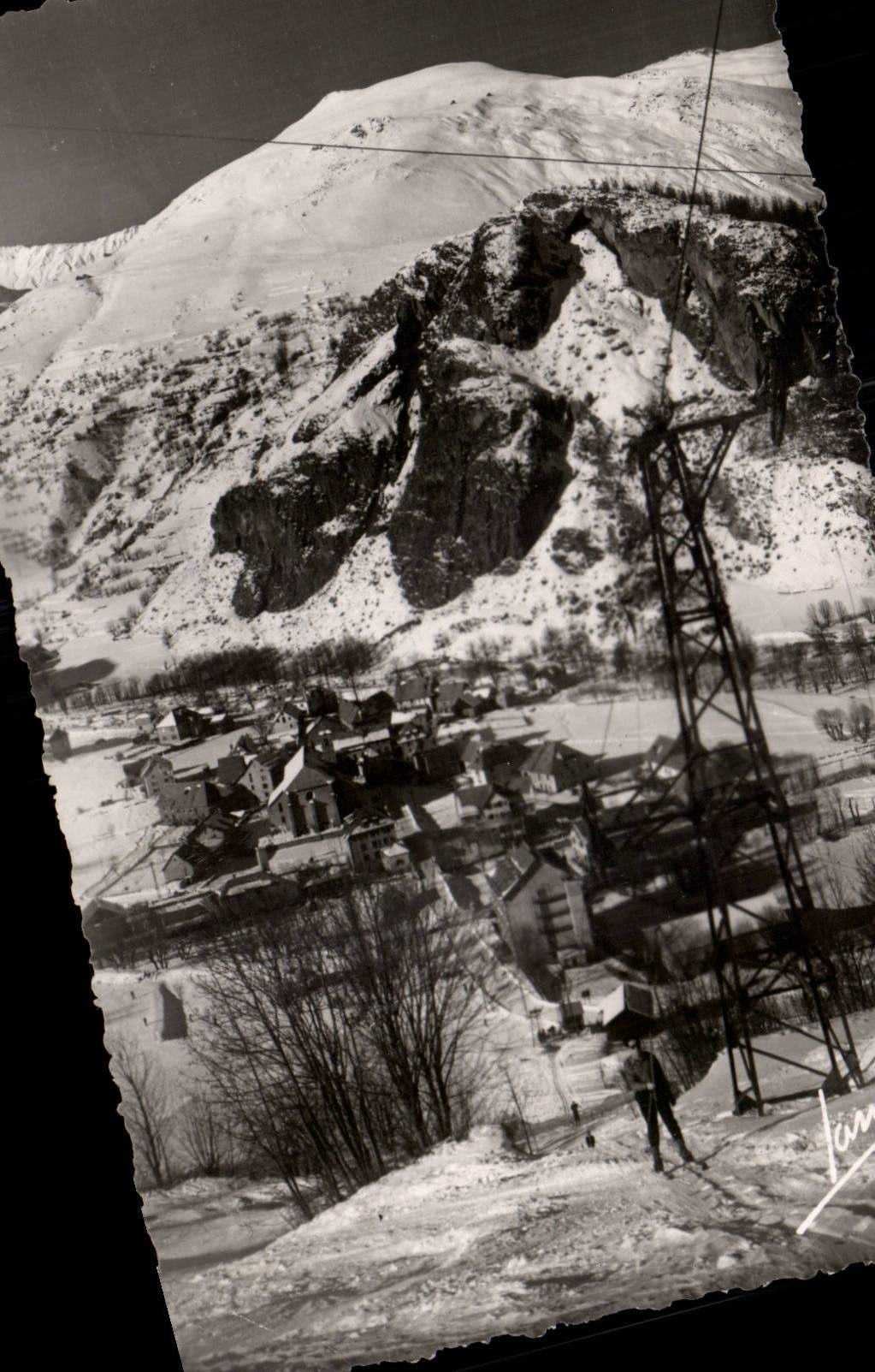 CPSM Valloire Le teleski et vue generale sur Poingt Ravier et le grand 
