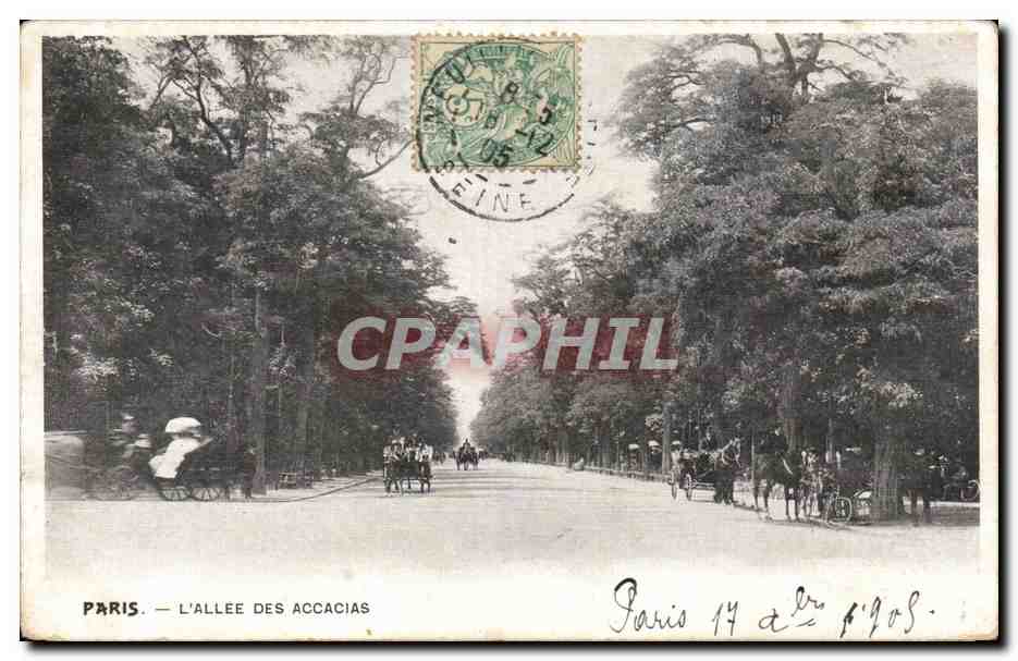 CPA Paris L allee des Acacias