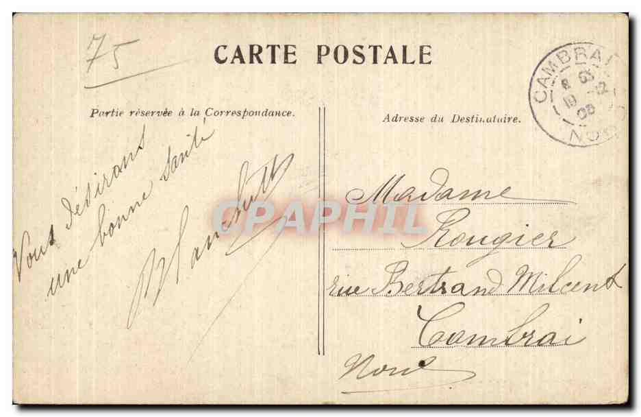 CPA Paris L allee des Acacias — Rückseite