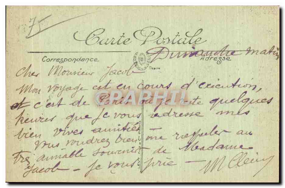 Paris - 9 - Le Boulevard des Italiens - Le Pavillon de Hanouvre - CPA  — Rückseite