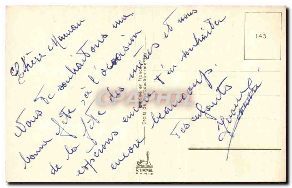 Fleur Oeillet - Carnation - Bonne Fete - CPA  — Verso