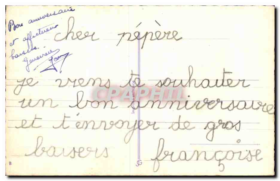 Fleur Oeillet - Carnation - CPA  — Verso