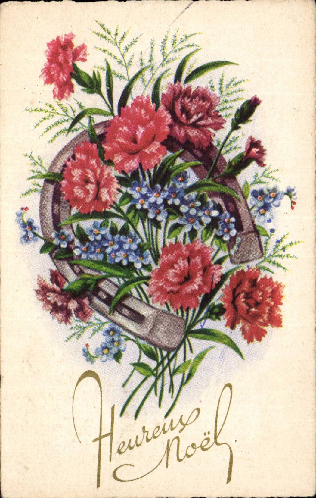 Fleur Oeillet - Carnation - CPA 