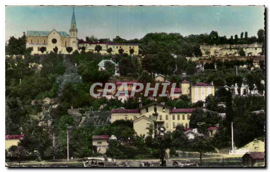 Agen (Lot-et-Garonne) — le canal latéral à la Garonne et l'église de l'Ermitage — CPA n° 47.001.11